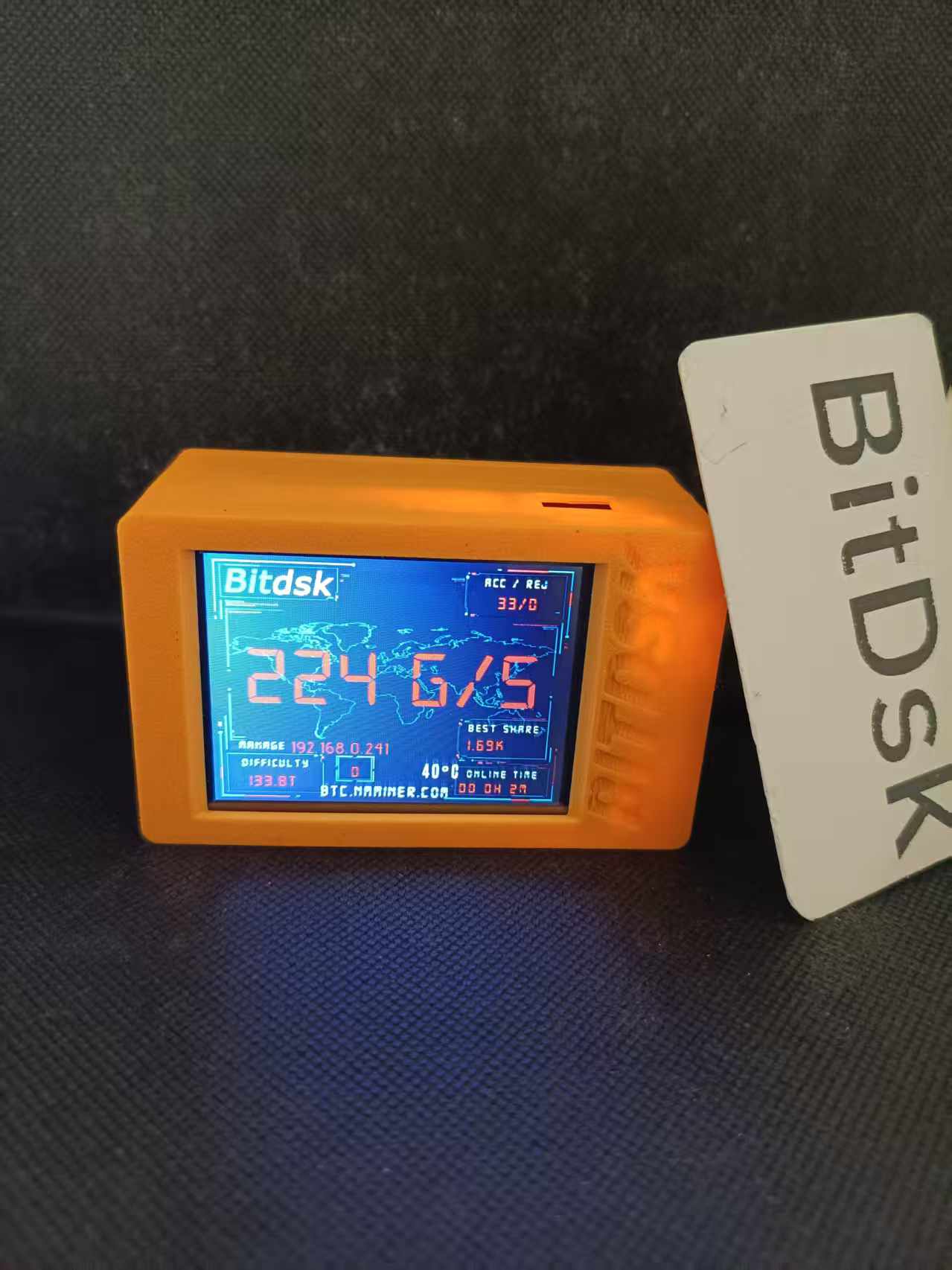 Bitdsk U1 Touch 200GH/s | 2.8" Smart Standalone Bitcoin Miner